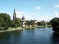 A view of the Münster, part of Ulm, and the Danube