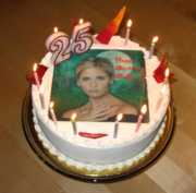Buffy image on birthday cake with candles