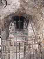 Religious artifacts in carved room