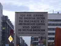 Sign announcing end of city sector