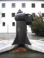 Fountain with bust of Albert Einstein