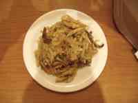 Potato noodle and sauerkraut dish