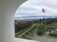 Looking out from Kristiansten Festning