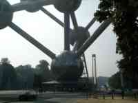 View of the bottom of the Atomium