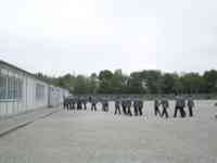 Military students entering barracks