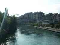 Rhône river in Genève