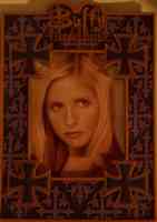 Photograph of Sarah Michelle Gellar in a Buffy-theme frame