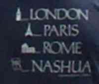 London-Paris-Rome-Nashua t-shirt with Big Ben in London