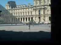 Courtyard through Louvre window