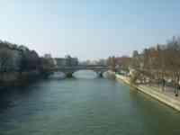 The Seine seen from a Parisian bridge