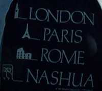 London-Paris-Rome-Nashua t-shirt with Eiffel Tower in Paris