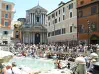 People looking at Trevi Fountain