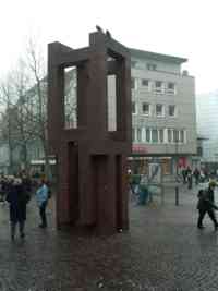 Monument marking former site of house in which Einstein was born