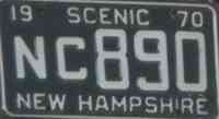 New Hampshire license plate