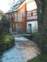 Neighborhood stream in winter