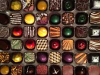 Extraordinarily colorful chocolates