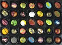35 colorful chocolates