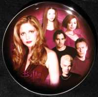 Collector plate showing Buffy, Dawn, Willow, Xander, Giles, and Spike