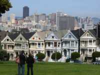 Six Victorian-style houses