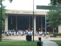 People outside the student union