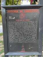 Sign about Zaragoza history