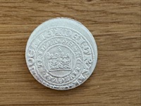 Prague groschen I stamped