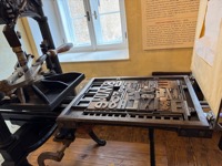 Display in Knihtiskárna (Printing) Muzeum