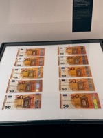 Ten €50 notes, nine counterfeit