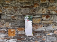 Looking through old city wall