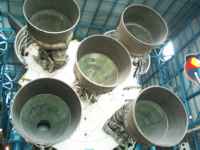 Engines of a Saturn V rocket