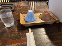 Fuji-shape tableware at Houtou Fudo