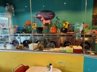 Washing machines in cafe