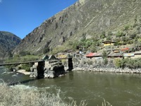 Original Incan bridge support (modern bridge)